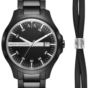 Armani Exchange Herrklocka AX7134SET Hampton Svart/Stål Ø46 mm