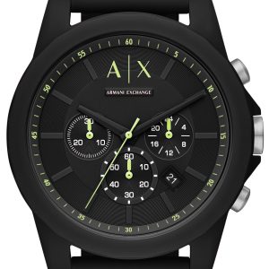 Armani Exchange Outerbanks Herrklocka AX1344 Svart/Gummi Ø44 mm