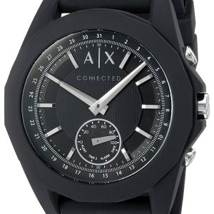 Armani Exchange Smart Herrklocka AXT1001 Svart/Gummi Ø43 mm