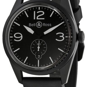 Bell & Ross BR 123 Herrklocka BRV123-BL-CA-SRB Svart/Gummi Ø41 mm