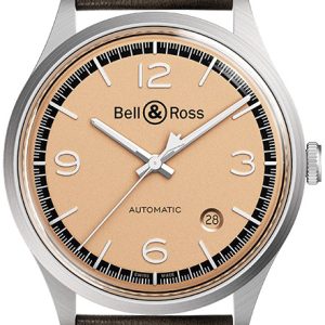 Bell & Ross BR-V1-92-BELLYTANKER Vintage Beige/Läder Ø38.5 mm