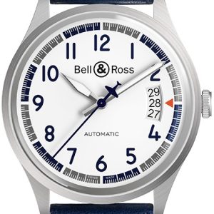 Bell & Ross BR-V1-92-RACING-BIRD Vintage Vit/Läder Ø38.5 mm