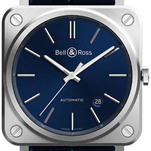 Bell & Ross BRS-92-BLUE-STEEL Br 05 Blå/Läder