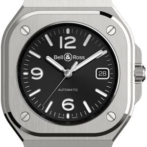 Bell & Ross Herrklocka BR-05-BLACK-STEEL-RUBBER Br 05 Svart/Gummi