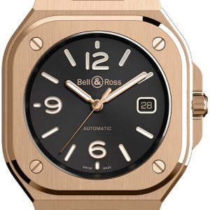 Bell & Ross Herrklocka BR-05-GOLD-RUBBER Br 05 Svart/Gummi