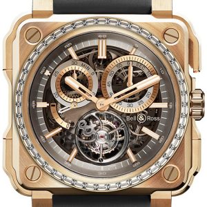 Bell & Ross Herrklocka BR-X1-TOURBILLON-ROSE-GOLD-DIAMO