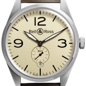 Bell & Ross Herrklocka BRV123-BEI-ST-SCA BR 123 Brun/Läder Ø41