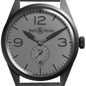 Bell & Ross Herrklocka BRV123-COMMANDO BR 123 Grå/Gummi Ø41 mm