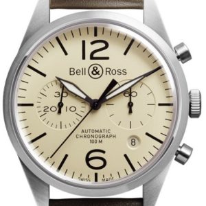 Bell & Ross Herrklocka BRV126-BEI-ST-SCA BR 126 Brun/Läder Ø41