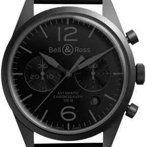 Bell & Ross Herrklocka BRV126-PHANTOM BR 126 Svart/Gummi Ø41 mm