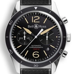 Bell & Ross Herrklocka BRV126-ST-HER-SRB BR 126 Svart/Gummi Ø41