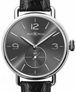 Bell & Ross Herrklocka BRWW1-ME-AG-RU-SCR WW1 Grå/Läder Ø45 mm