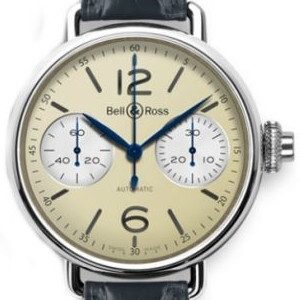 Bell & Ross Herrklocka BRWW1-MONO-IVO-SCR WW1 Antikvit/Läder