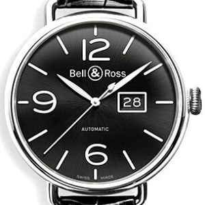 Bell & Ross Herrklocka BRWW196-BL-ST WW1 Svart/Läder Ø45 mm