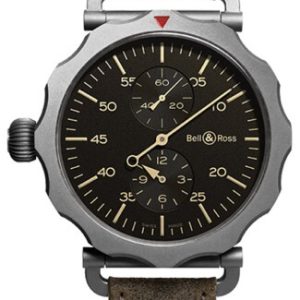 Bell & Ross Herrklocka BRWW2-REG-HER-SCA WW2 Brun/Läder Ø49 mm