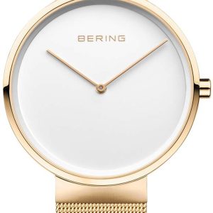 Bering 14539-334 Classic Vit/Gulguldtonat stål Ø39 mm