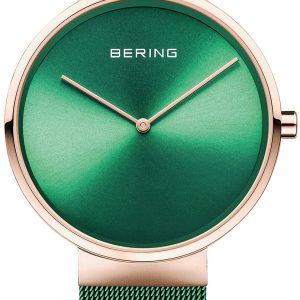 Bering 14539-868 Classic Grön/Roséguldstonat stål Ø39 mm