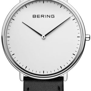 Bering 15739-404 Ultra Slim Vit/Läder Ø39 mm