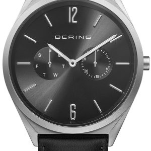 Bering 17140-402 Ultra Slim Svart/Läder Ø40 mm