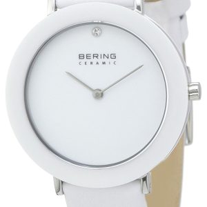 Bering Ceramic 11435-654 Vit/Läder Ø34 mm