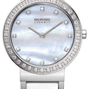 Bering Ceramic Damklocka 10729-704 Vit/Stål Ø29 mm