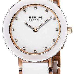 Bering Ceramic Damklocka 11429-766 Vit/Roséguldstonat stål Ø30 mm