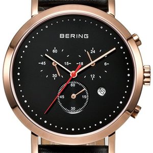 Bering Classic Damklocka 10540-462 Svart/Läder Ø40 mm