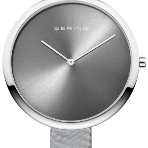 Bering Classic Damklocka 12240-609 Grå/Läder Ø40 mm