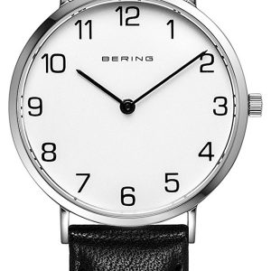 Bering Classic Damklocka 13934-404 Vit/Läder Ø34 mm