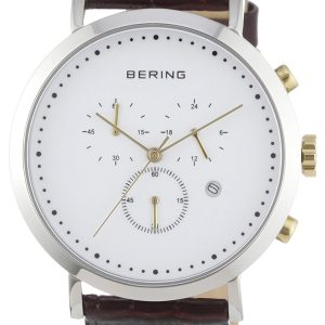 Bering Classic Herrklocka 10540-534 Vit/Läder Ø40 mm