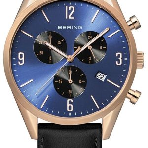 Bering Classic Herrklocka 10542-567 Blå/Läder Ø42 mm