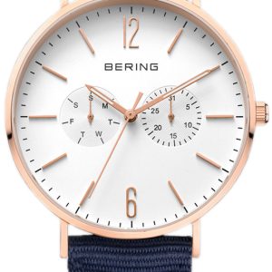 Bering Classic Herrklocka 14240-864 Vit/Textil Ø40 mm