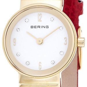 Bering Damklocka 10122-634 Classic Vit/Läder Ø22 mm