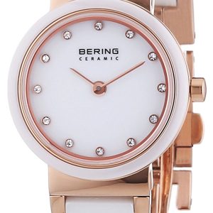 Bering Damklocka 10725-766 Ceramic Vit/Roséguldstonat stål Ø25 mm