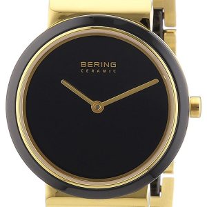 Bering Damklocka 10729-741 Ceramic Svart/Gulguldtonat stål Ø29 mm