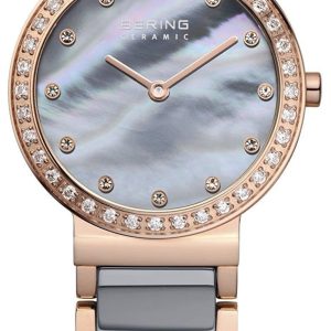 Bering Damklocka 10729-769 Ceramic Grå/Roséguldstonat stål Ø29 mm