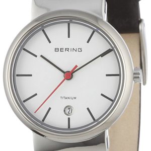 Bering Damklocka 11029-404 Titanium Vit/Läder Ø29 mm