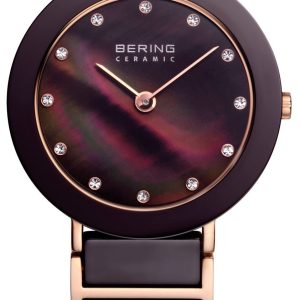 Bering Damklocka 11435-765 Ceramic Brun/Roséguldstonat stål Ø29 mm