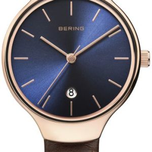 Bering Damklocka 13328-567 Classic Blå/Läder Ø26 mm