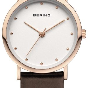 Bering Damklocka 13426-564 Classic Vit/Läder Ø26 mm