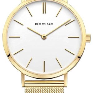 Bering Damklocka 14134-331 Classic Vit/Gulguldtonat stål Ø34 mm