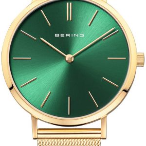 Bering Damklocka 14134-338 Classic Grön/Gulguldtonat stål Ø34 mm