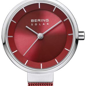 Bering Damklocka 14627-303 Solar Röd/Stål Ø27 mm