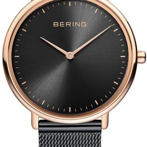 Bering Damklocka 15729-166 Ultra Slim Svart/Läder Ø29 mm