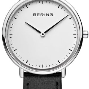 Bering Damklocka 15729-404 Ultra Slim Vit/Läder Ø29 mm