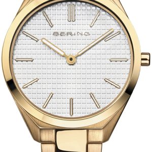 Bering Damklocka 17231-734 Ultra Slim Vit/Gulguldtonat stål Ø31 mm