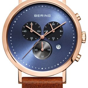 Bering Herrklocka 10540-467 Classic Blå/Läder Ø40 mm