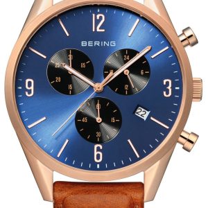 Bering Herrklocka 10542-467 Classic Blå/Läder Ø42 mm