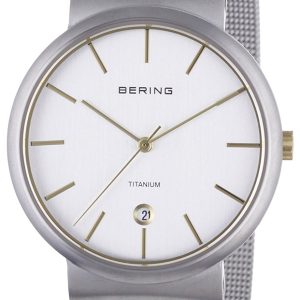 Bering Herrklocka 11036-004 Titanium Vit/Titan Ø37 mm