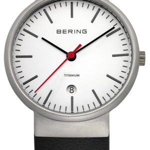 Bering Herrklocka 11036-404 Titanium Vit/Läder Ø37 mm